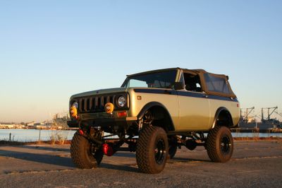 74 Scout three quarters front left